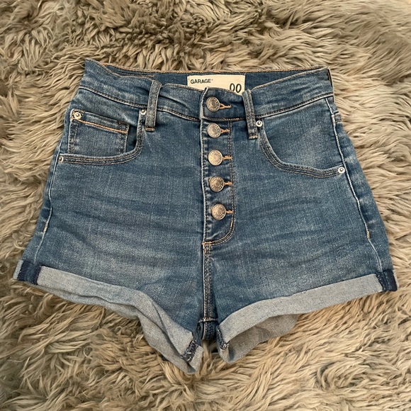 Garage Ultra High Rise Denim Shorts - Picture 1 of 3